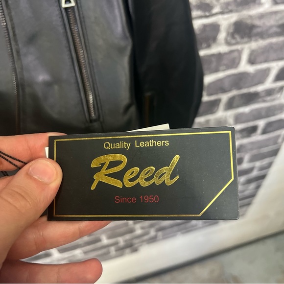 REED EST. 1950 Women's Jacket Genuine Lambskin Leather Biker Fashion Coat - Picture 10 of 16